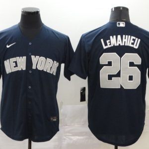 MLB New York Yankees #26 DJ LeMahieu Navy Blue Game Nike Jersey