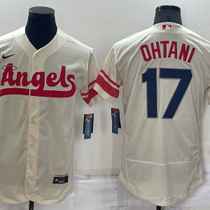 MLB Los Angeles Angels #17 Shohei Ohtani 2022 Cream City Connect Flex Base Elite Jersey