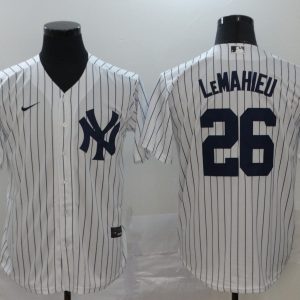 MLB New York Yankees #26 DJ LeMahieu White Game Nike Jersey