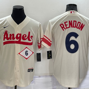MLB Los Angeles Angels #6 Anthony Rendon Cream 2022 City Connect Jersey