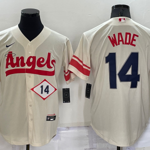 MLB Los Angeles Angels #14 Tyler Wade Cream 2022 City Connect Jersey