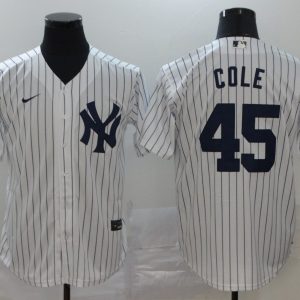 MLB New York Yankees #45 Gerrit Cole White Game Stitched Jersey