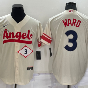 MLB Los Angeles Angels #3 Taylor Ward Cream 2022 City Connect Jersey