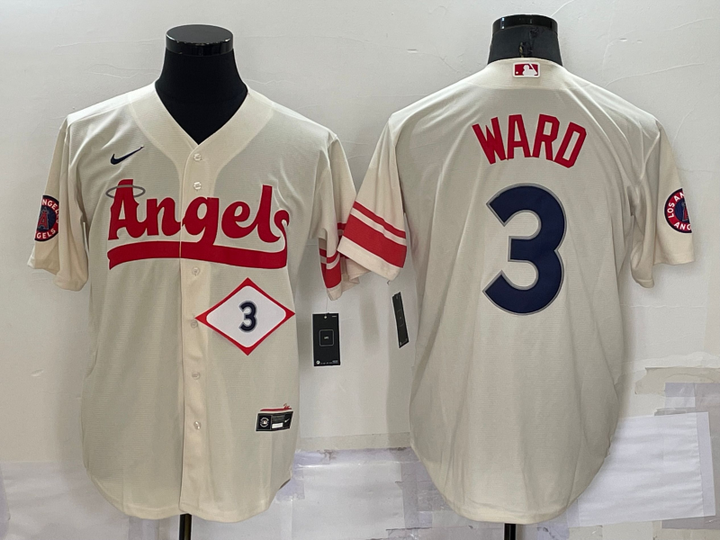MLB Los Angeles Angels #3 Taylor Ward Cream 2022 City Connect Jersey