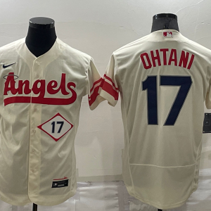 MLB Los Angeles Angels #17 Shohei Ohtani 2022 Cream City Connect Flex Base Elite Jersey