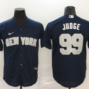 MLB New York Yankees #99 Aaron Judge Navy Blue Game Nike Jersey