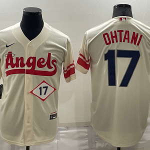 MLB Los Angeles Angels #17 Shohei Ohtani Cream 2022 City Connect Jersey