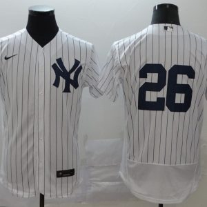 MLB New York Yankees #26 DJ LeMahieu White Flex Base Stitched Jersey