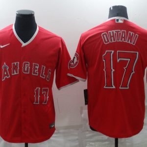MLB Los Angeles Angels #17 Ohtani Red Game Nike Jersey