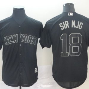 MLB Yankees #18 Didi Gregorius Sir MJG Black 2019 Players Weekend Player Men Jersey