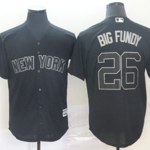 MLB Yankees #26 DJ LeMahieu Big Fundy Black 2019 Players Weekend Player Men Jersey