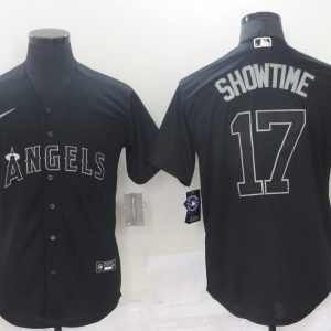 MLB Los Angeles Angels #17 Ohtani Black Game Nike Jersey