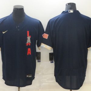 MLB Los Angeles Angels Blank 2021 Navy All-Star Flex Base Elite Jersey