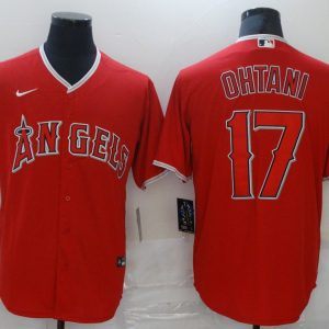 MLB Los Angeles Angels #17 Ohtani Red Game Nike Jersey
