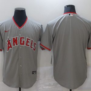 MLB Los Angeles Angels Blank Grey Game Nike Jersey