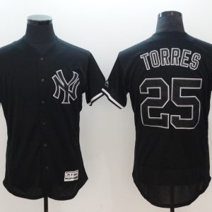 MLB New York Yankees #27 Stanton Black Elite Jersey