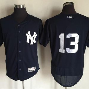 Majestics MLB New York Yankees #13 Rodriguez D.Blue Elite Jersey