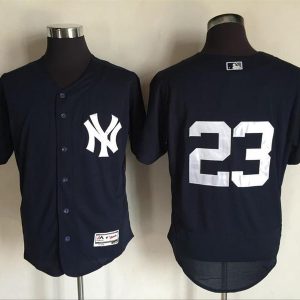 Majestics MLB New York Yankees #23 Don Mattingly D.Blue Elite Jersey