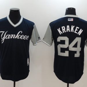 MLB New York Yankees #24 Kraken All Rise Black Pullover New Jersey