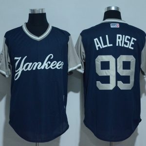 MLB New York Yankees #99 All Rise Blue Pullover Jersey