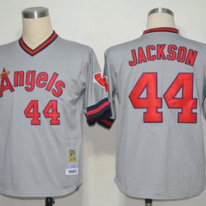 MLB Jerseys Los Angeles Angels 44 Jackson Grey M&N 1985