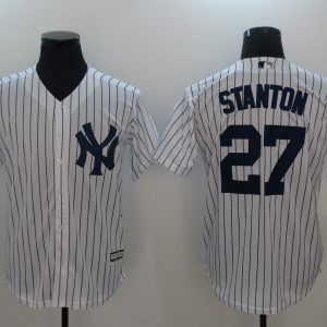 MLB New York Yankees #27 Stanton White Jersey with Name