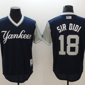 MLB New York Yankees #18 Sir Didi Blue Pullover Jersey