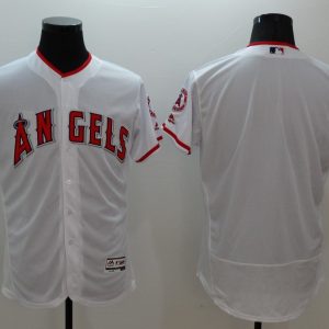 Majestic MLB Los Angeles Angels Blank White Elite Jersey