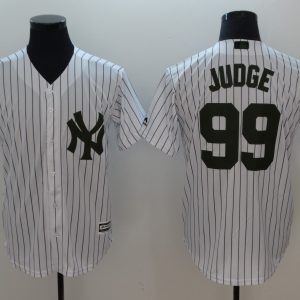 MLB New York Yankees #99 Judge White Anniversary Jersey