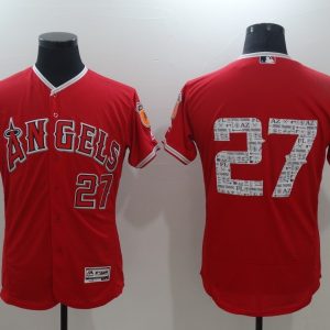 MLB Los Angeles Angels #27 Trout Spring Training Jersey