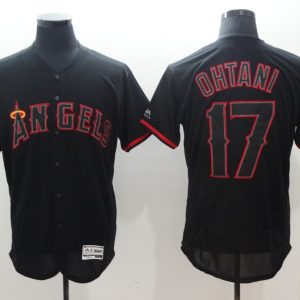 MLB Los Angeles Angels #17 Ohtani Black Jersey