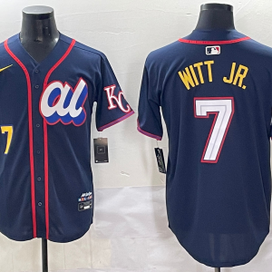 Men's Kansas City Royals #7 Bobby Witt Jr. National League Navy 2025 All-Star Edition Limited Jersey