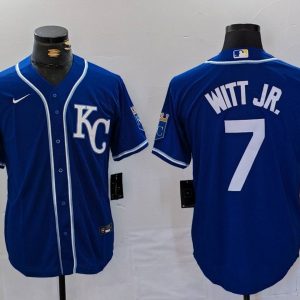 MLB Kansas City Royals #7 Witt Jr. Blue Game Nike Jersey