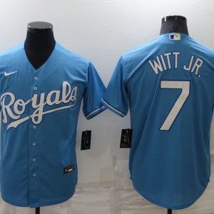 MLB Kansas City Royals #7 Witt Jr. Blue Game Nike Jersey