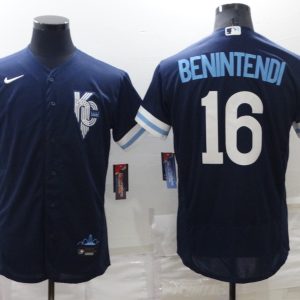 MLB Kansas City Royals #16 Andrew Benintendi 2022 Navy City Connect  Elite Jersey