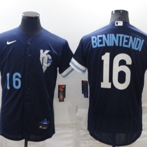 MLB Kansas City Royals #16 Andrew Benintendi 2022 Navy City Connect  Elite Jersey