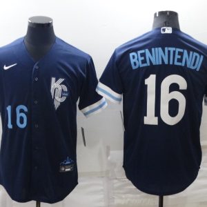 MLB  Kansas City Royals #16 Andrew Benintendi 2022 Navy City Connect Jersey