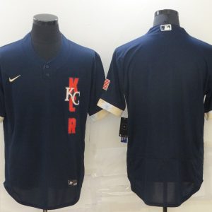 MLB Kansas City Royals Blank 2021 Navy All-Star Flex Base Elite Jersey