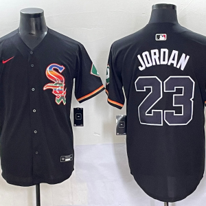 Men's Chicago White Sox #23 Jordan Black Mexico Limited Stitched Jersey