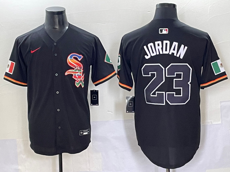 Men's Chicago White Sox #23 Jordan Black Mexico Limited Stitched Jersey