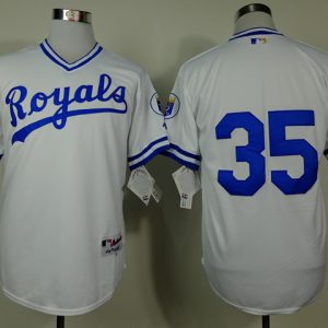 MLB Kansas City royals #35 Hosmer White 1974th Throwback Jersey