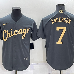 MLB Chicago White Sox #7 Tim Anderson Charcoal 2022 All-Star Jersey