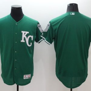 Majestics Kansas City Royals Blank Green Elite Jersey