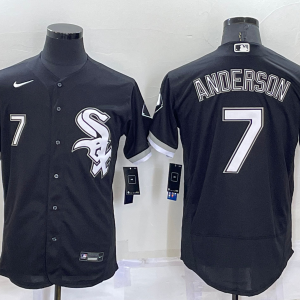 MLB Chicago White Sox #7 Tim Anderson Black Flexbase Elite Jersey