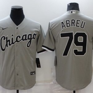 MLB Chicago White Sox #79 Jose Abreu Grey Game Nike Jersey