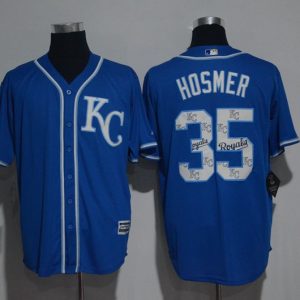 MLB Kansas City Royals #35 Hosmer Printing Stitched Number New Jersey