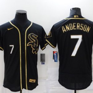 MLB Chicago White Sox #7 Tim Anderson 2021 Black Golden Championship Jersey