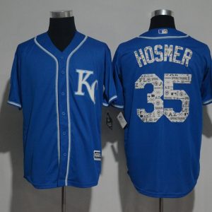 MLB Kansas City Royals #35 Hosmer Blue Spring Trainging Jersey