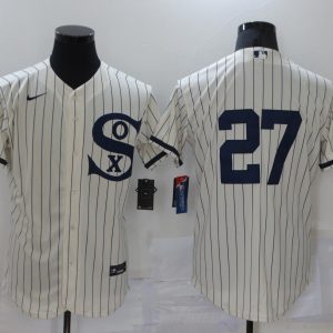 MLB Chicago White Sox #27 Lucas Giolito 2021 Cream/Navy Field Of Dreams Flex Base Elite Jersey