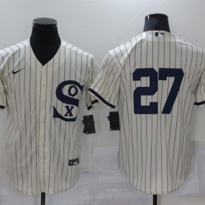 MLB Chicago White Sox #27 Lucas Giolito 2021 Cream/Navy Field Of Dreams Jersey